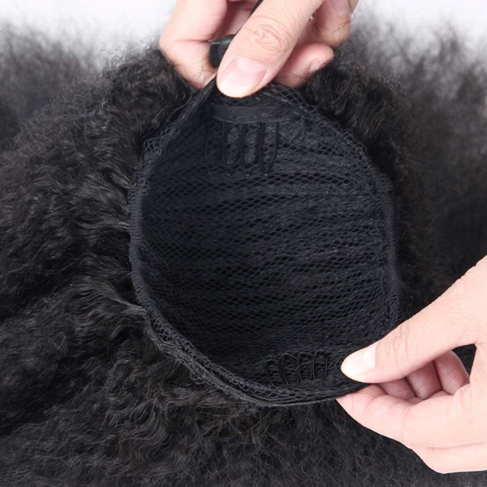 Long Straight Drawstring Ponytail, 24 Inch Synthetic - Picture 4 of 7